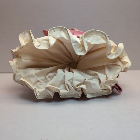 Set Of 2 Paper Mache Cartapesta Style Angels Christmas Ornament Topper Pink - Picture 10 of 13